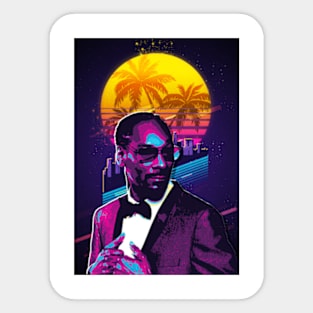 retro 80s snoop dogg Sticker